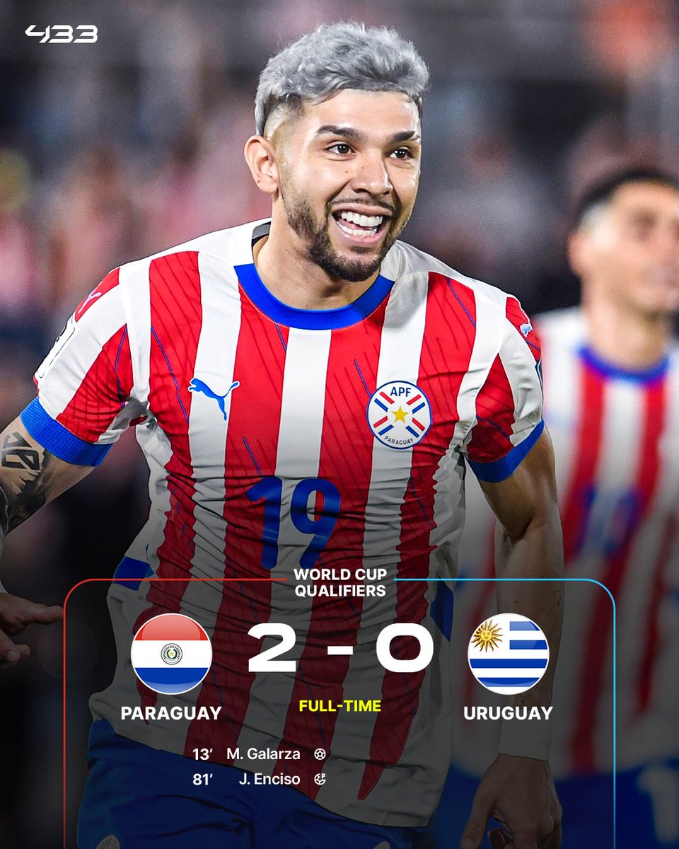 Paraguay are just 𝐎𝐍𝐄 win away from the World Cup 👀🇵🇾