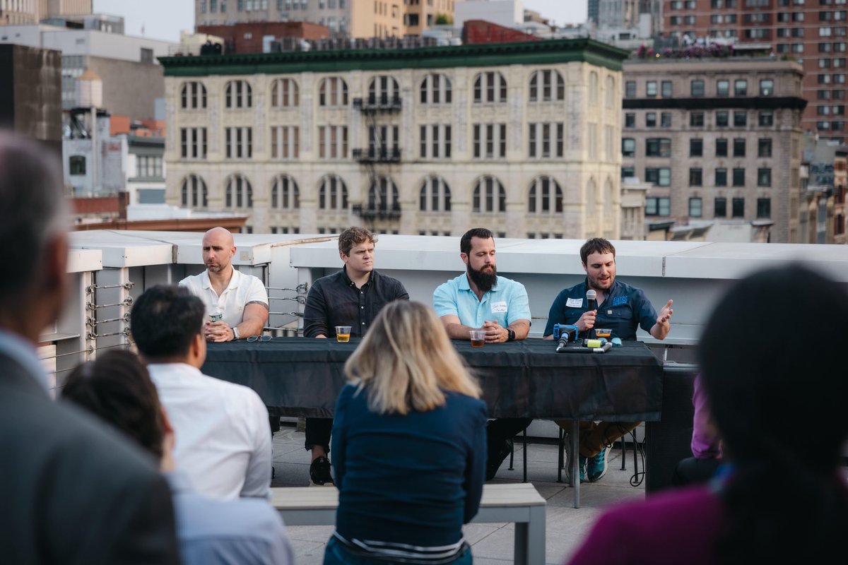 (First photo: my face when I get the chance to talk about deep tech.)

What an incredible night of talking shop with defense tech founders and people pushing tech’s limits.

Great #NewYorkTechWeek event put together by HAUS!