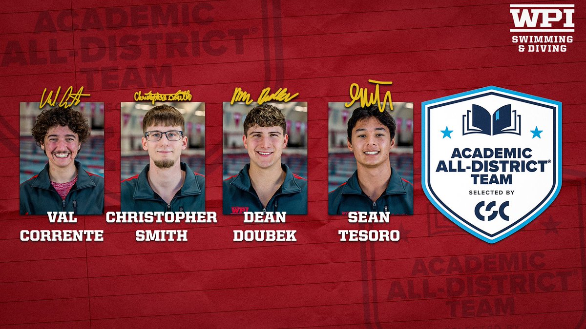 WPI Athletics (@wpiathletics) on Twitter photo Getting it done inside and outside of the pool/diving board ๐
<a href="/WPISwimDive/">WPI Swim Dive</a> Places Four on College Sports Communicators Academic All-District Team ๐
Read for more โคต๏ธ
๐ฐ-tinyurl.com/3jbewu3p
๐โโ๏ธx๐
#GoatNation #d3sd Getting it done inside and outside of the pool/diving board ๐
<a href="/WPISwimDive/">WPI Swim Dive</a> Places Four on College Sports Communicators Academic All-District Team ๐
Read for more โคต๏ธ
๐ฐ-tinyurl.com/3jbewu3p
๐โโ๏ธx๐
#GoatNation #d3sd