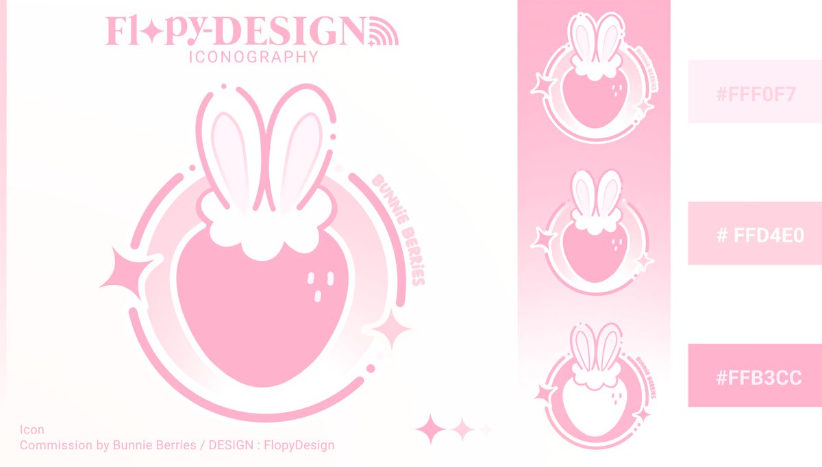 FlopyDesign's tweet image. Icon Design ✦ for @BunnieBerries
Thanks for choosing me! 🍓

#VTuberAssets #iconography #icon #vtuberlogo #VGenComm