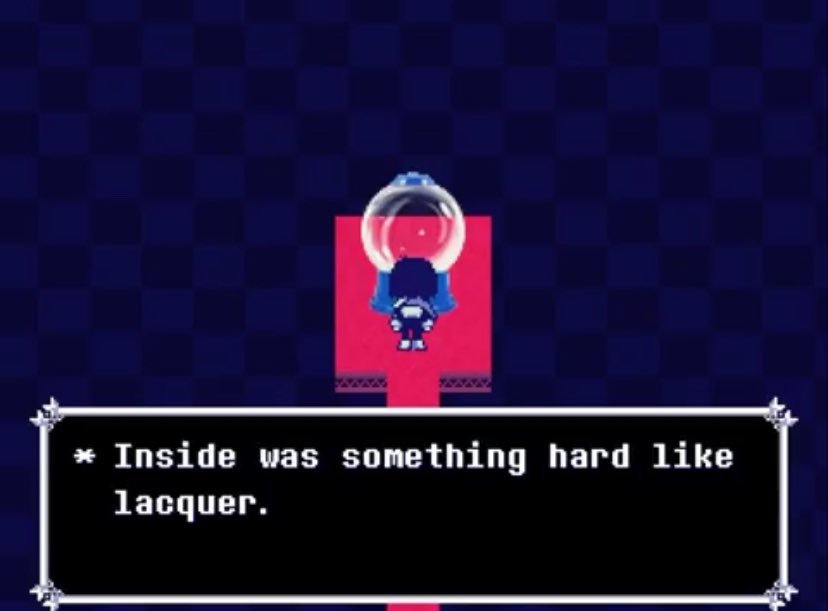 jmoriboy's tweet photo. ( deltarune spoilers #deltarunespoilers )

oh my god. its a fucking guitar pick

this might actually be what seals the deal, im almost certain that dess is the knight https://t.co/jh1s9D1ahU