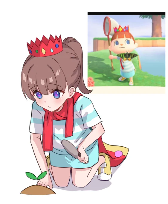 どうぶつの森配信かわいい! #ちぇり絵
