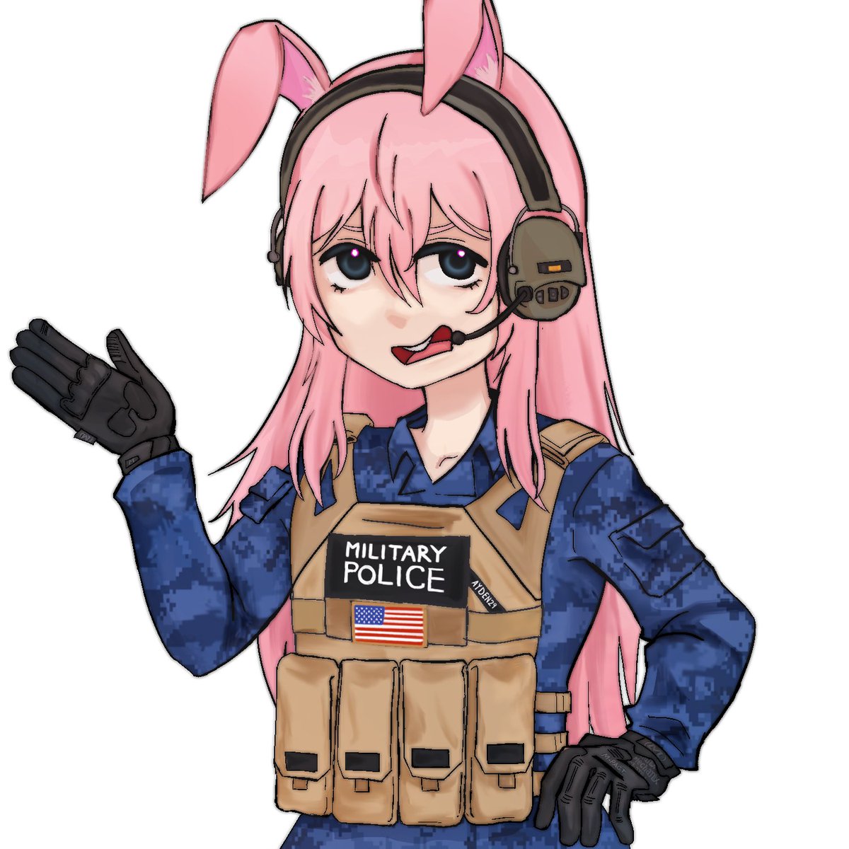 Want to say thanks for <a href="/sertr4chan/">sertra</a> for taking on the commission for this piece, like the simple rustic look, reminded me of some of the sketches the guys would make in their note pads on deployment #VtubersEN #Commission #tacticalvtuber