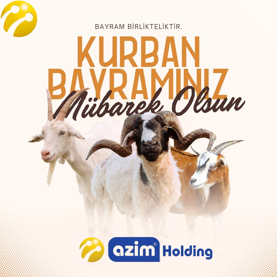 Kurban Bayramınız Mübarek Olsun. 🍬🐏

#kurbanbayramı #azim #azimholding #azimticaret #elazığ #istanbulçemberlitaş #Muş #bingöl #turkcell #samsung