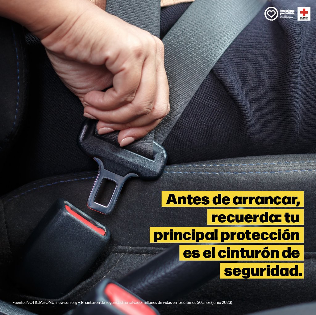 Usa cinturón de seguridad. Queremos #CeroMuertesViales.