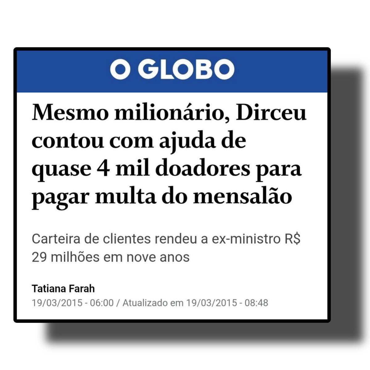 Vão investigar também?