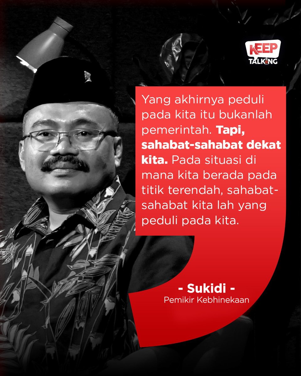 Salah satu pesan Sukidi, Pemikir Kebhinekaan, untuk sesama warga yang terjaga.

Bagaimana pendapat Saudara?

#KeepRockying #Sukidi #Demokrasi #WargaNegara #MembugarkanDemokrasi #KeepTalking #Quote