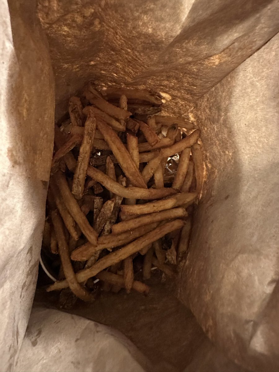 People can say what they want about <a href="/FiveGuys/">Five Guys</a> prices - it’s so worth it. I mean, can you spot the 3 burgers under the massive amount of fries (and only ordered a small and regular 😅