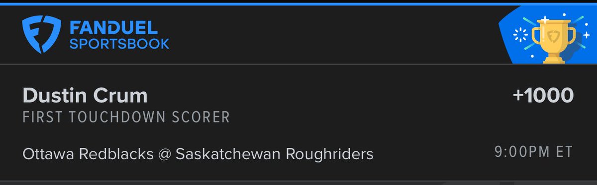 JustTheFirstTD's tweet photo. First TD aren’t just for the NFL season. We got a first TD cash on the first game of the CFL season. 

Fallow along with us as we cash this CFL season. Get in on the action @PlaysLab https://t.co/GAGOMwAjd0