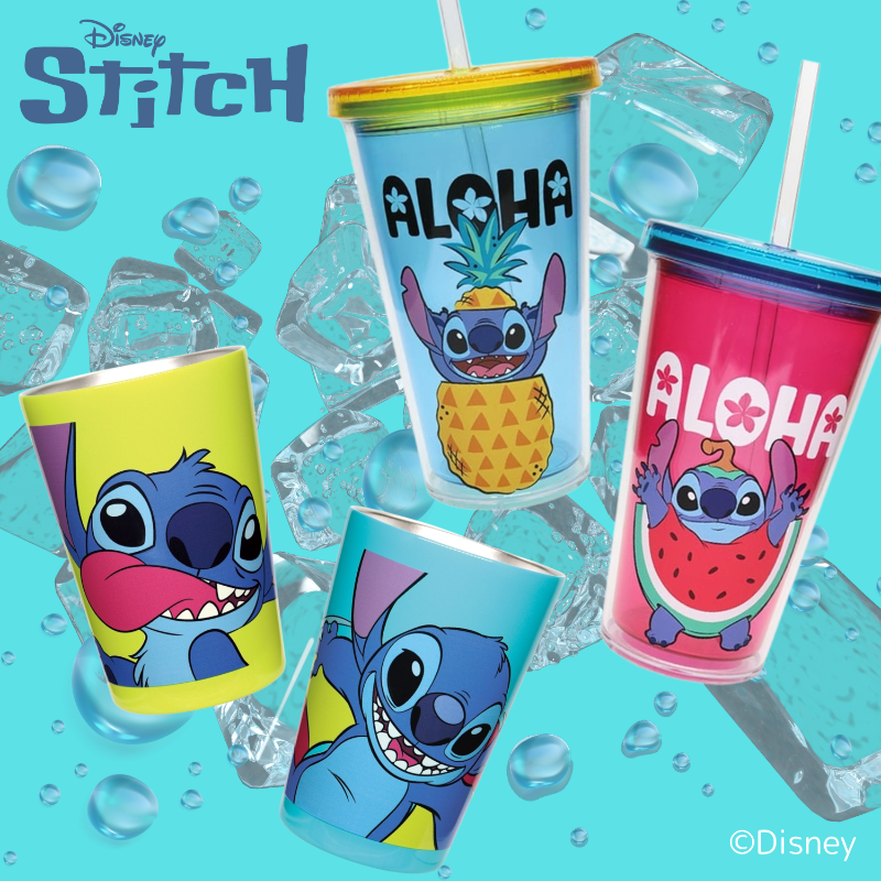 スティッチ」デザインの ストロータンブラー＆ ステンレスタンブラーが