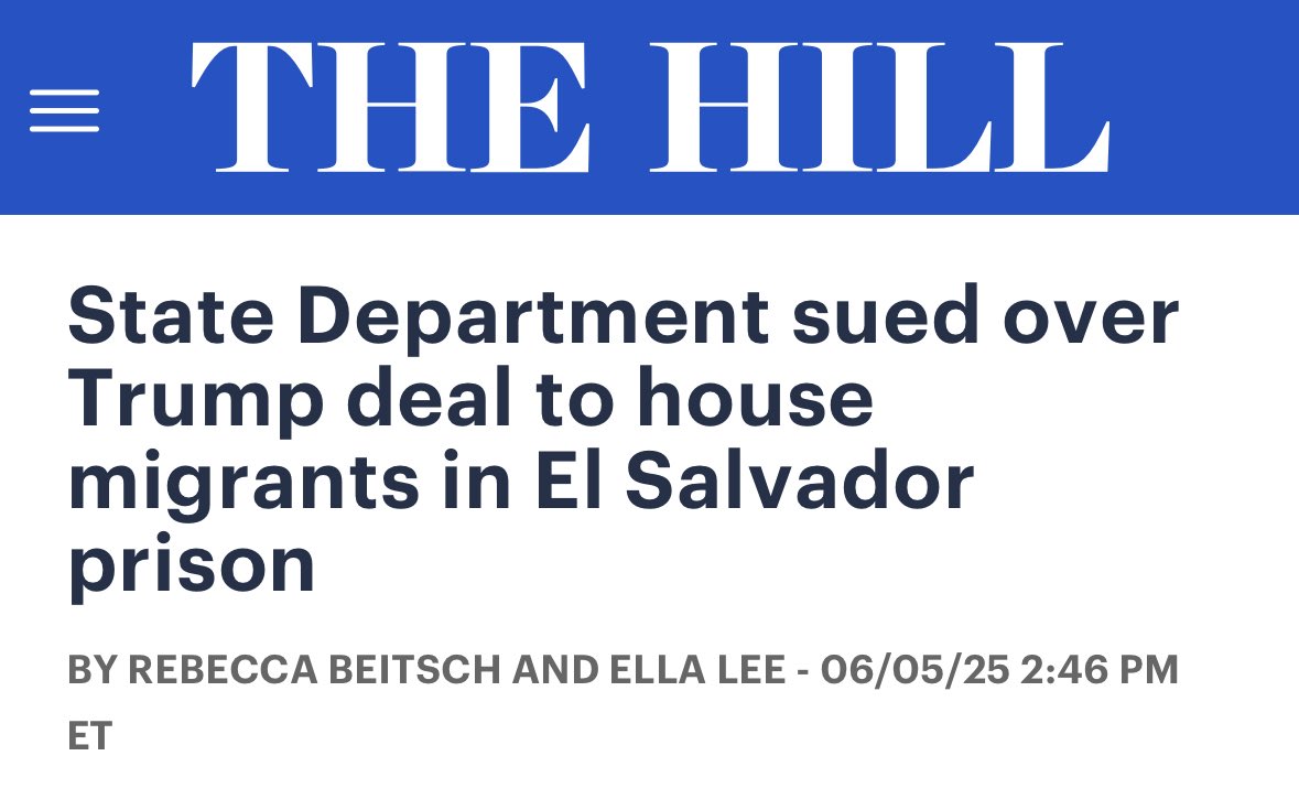 Yesterday a judge ruled those wrongly deported to El Salvador MUST be given due process—and today <a href="/DemocracyFwd/">Democracy Forward</a> &amp; others announced a lawsuit against these unconstitutional actions. 

The Trump Admin must be held accountable for its corrupt "cash for collusion" deal with Bukele.