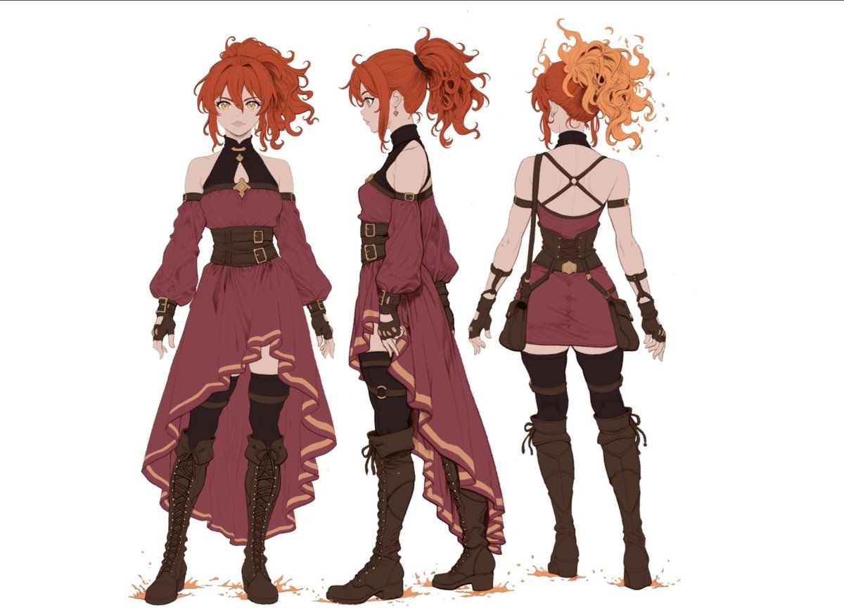 Valeria Leoflett - Character Turnaround w/ Flats

#WIP #characterdesign #charactersheet
