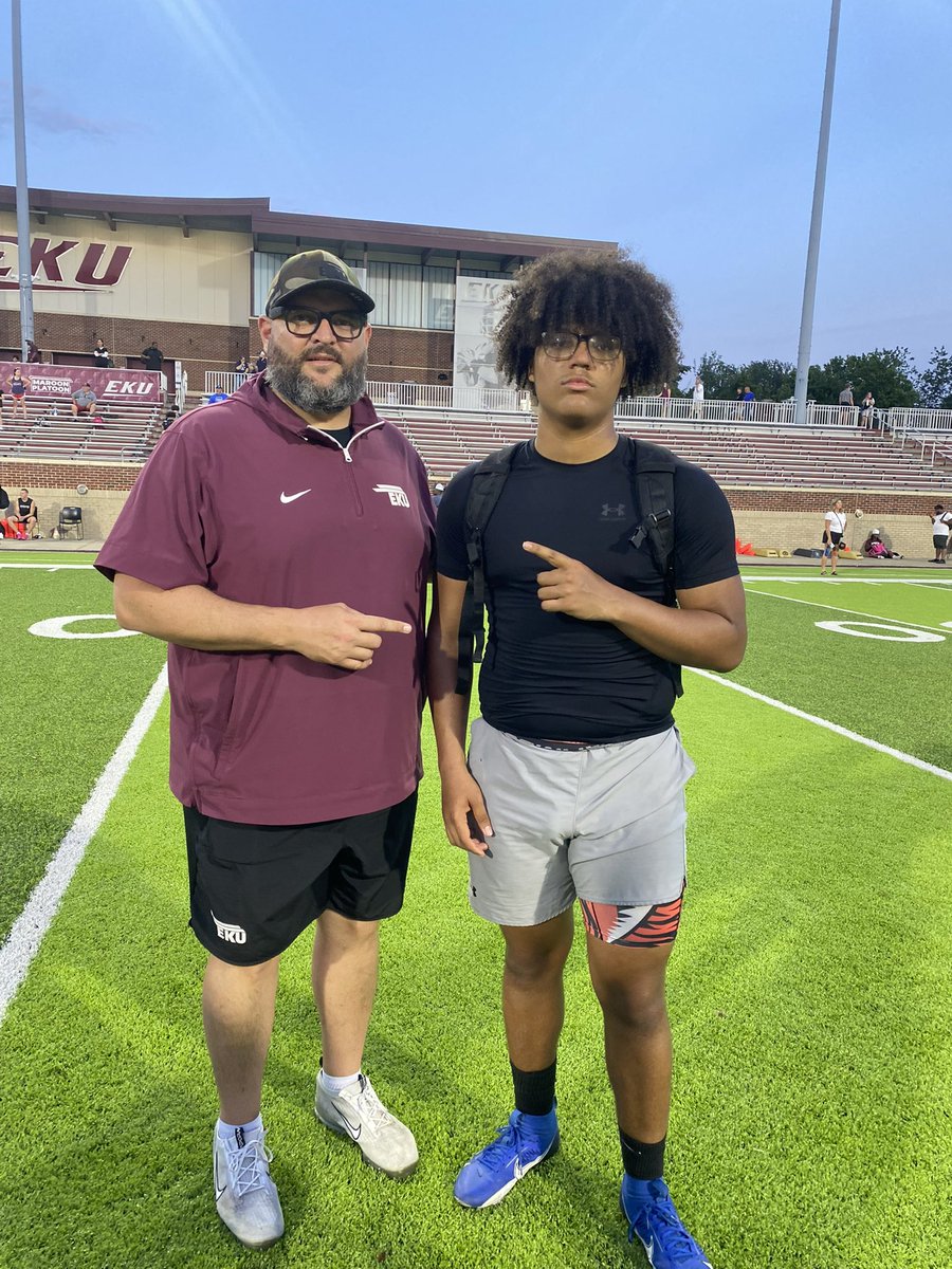 Nicholas “Taz” Leonard (@nick42leonard) on Twitter photo Had a great time at the <a href="/EKUFootball/">EKU Football</a> prospect camp today learned new things and more stuff to improve on to make me better <a href="/Coach__Jake/">Jake Johnson</a> <a href="/EKUWWells/">Walt Wells</a> <a href="/coacharichman/">Andy Richman</a> <a href="/Cox83Caleb/">Caleb Cox</a> <a href="/dltough_8/">Dayton LeBlanc</a> <a href="/CoachWatson9/">RASHAD WATSON</a> <a href="/FBCoachThompson/">Brent Thompson</a> <a href="/deeyoc_/">Dee Yocum</a> <a href="/ArmedPHorce/">Dominique Adams</a> <a href="/CoachBakerNH/">Coach Baker</a> <a href="/CoachBoykins/">Shaun Boykins Sr</a> <a href="/D20alfonso/">Derrick Alfonso</a> Had a great time at the <a href="/EKUFootball/">EKU Football</a> prospect camp today learned new things and more stuff to improve on to make me better <a href="/Coach__Jake/">Jake Johnson</a> <a href="/EKUWWells/">Walt Wells</a> <a href="/coacharichman/">Andy Richman</a> <a href="/Cox83Caleb/">Caleb Cox</a> <a href="/dltough_8/">Dayton LeBlanc</a> <a href="/CoachWatson9/">RASHAD WATSON</a> <a href="/FBCoachThompson/">Brent Thompson</a> <a href="/deeyoc_/">Dee Yocum</a> <a href="/ArmedPHorce/">Dominique Adams</a> <a href="/CoachBakerNH/">Coach Baker</a> <a href="/CoachBoykins/">Shaun Boykins Sr</a> <a href="/D20alfonso/">Derrick Alfonso</a>