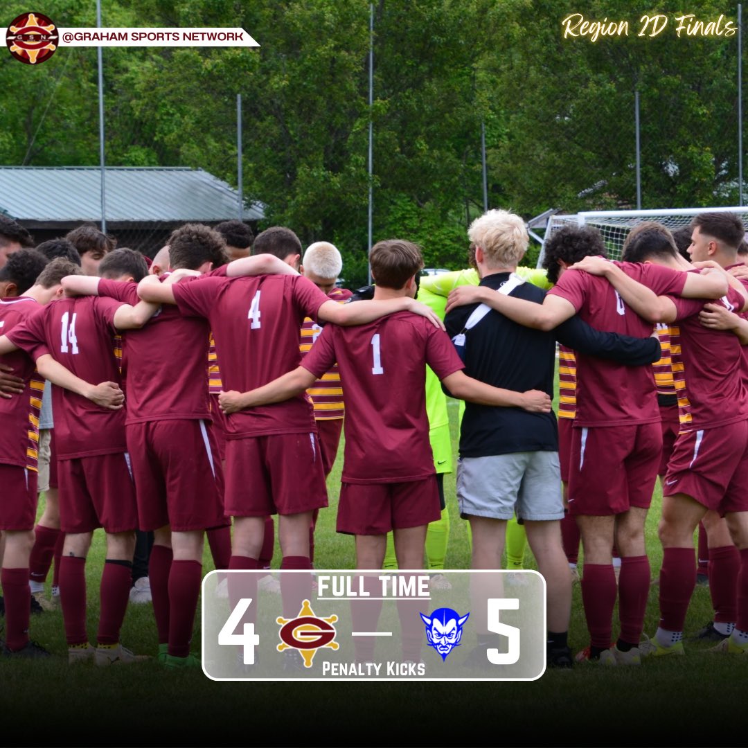 0-0 through it all. Ended 4-5 in a penalty kick shootout. Fought until the very end. Graham is the region 2D runner-ups and will travel next week in the state quarterfinals #GrahamPride