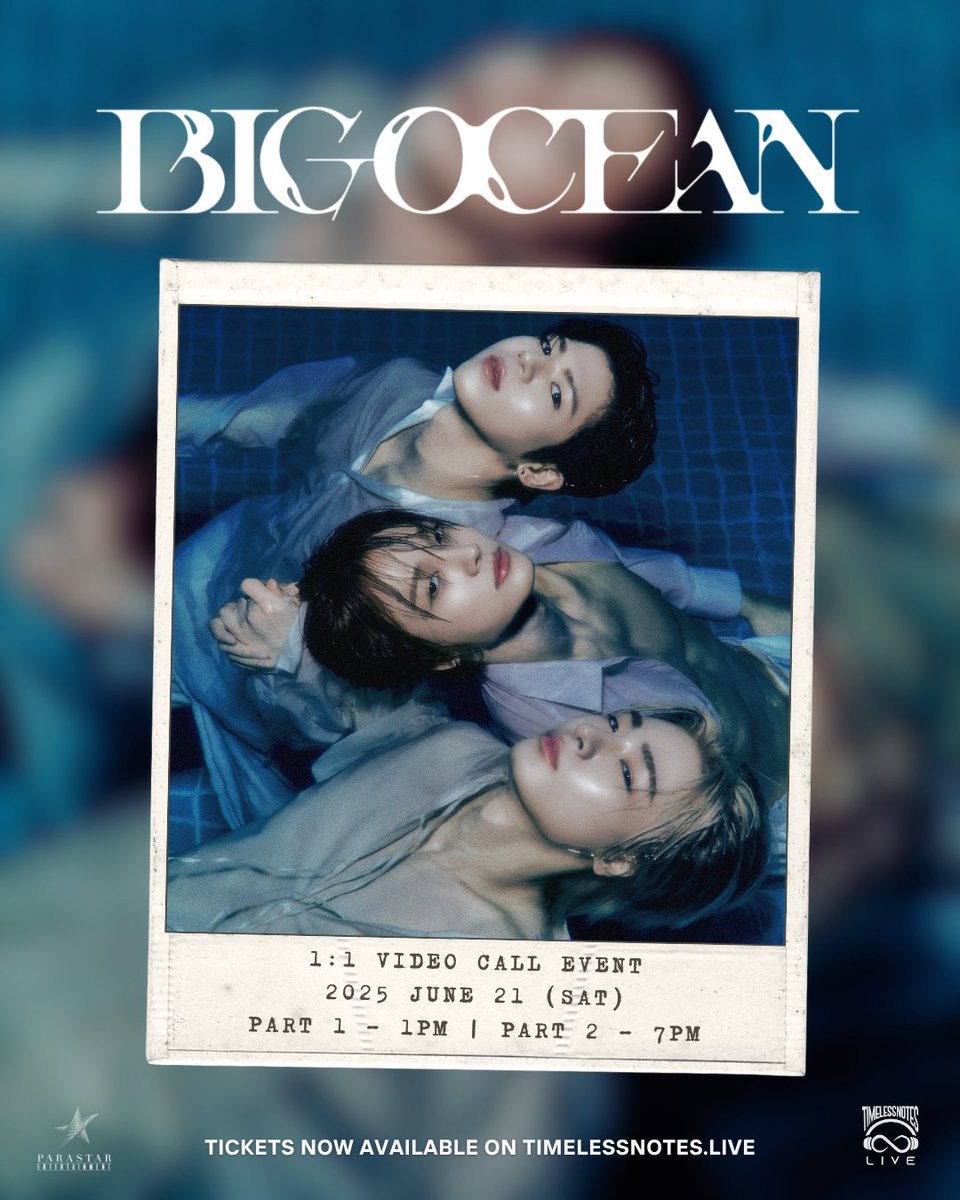 TimelessNotes LIVE (@tnlive_official) on Twitter photo ๐ BIG OCEAN ๐
๐ 1:1 VIDEO CALL EVENT ๐
๐ 2025.06.21 (SAT)
PART 1 - 1PM KST
PART 2 - 7PM KST
๐ SALES PERIOD:
until 06.19 (THU) 8PM KST
๐ timelessnotes.live/shop/bigocean0โฆ
<a href="/Big_O_cean/">Big Ocean_official</a>
<a href="/tnlive_official/">TimelessNotes LIVE</a>
#BigOcean #๋น
์ค์
#CHANYEON #PJ #JISEOK
#์ฐฌ์ฐ #ํผ์ ์ด #์ง์
#์์ํตํ์ด๋ฒคํธ ๐ BIG OCEAN ๐
๐ 1:1 VIDEO CALL EVENT ๐
๐ 2025.06.21 (SAT)
PART 1 - 1PM KST
PART 2 - 7PM KST
๐ SALES PERIOD:
until 06.19 (THU) 8PM KST
๐ timelessnotes.live/shop/bigocean0โฆ
<a href="/Big_O_cean/">Big Ocean_official</a>
<a href="/tnlive_official/">TimelessNotes LIVE</a>
#BigOcean #๋น
์ค์
#CHANYEON #PJ #JISEOK
#์ฐฌ์ฐ #ํผ์ ์ด #์ง์
#์์ํตํ์ด๋ฒคํธ