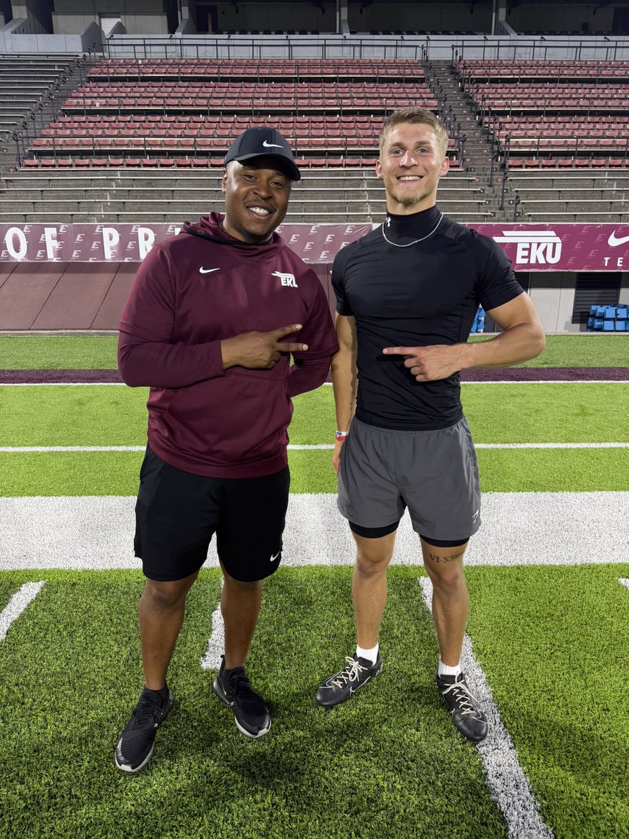 After another great camp and a great conversation with <a href="/Cox83Caleb/">Caleb Cox</a> I’m blessed to receive my 3rd D1 offer from Eastern Kentucky University!