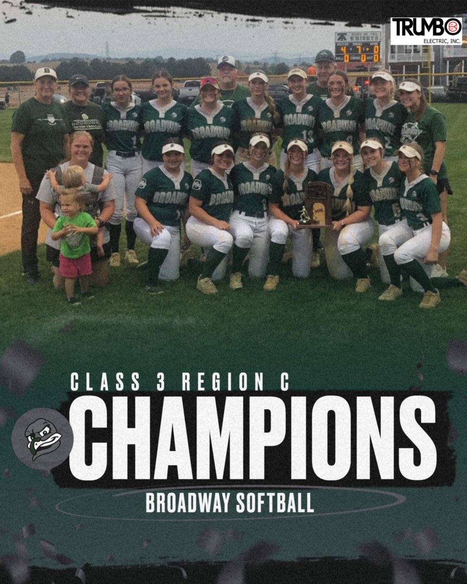 Broadway will host the state quarterfinal game on Tuesday, June 10 at 6:00 pm.  More information to follow.