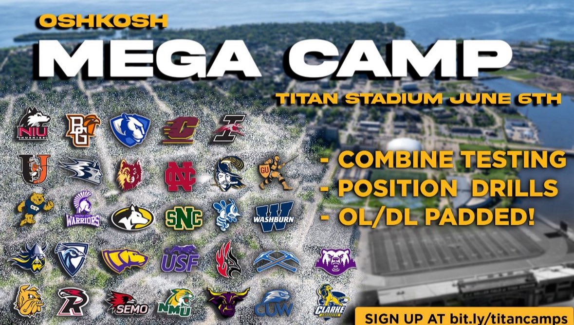 Joe Jackson (@joe_jackson2026) on Twitter photo I will be attending the UW-Oshkosh Mega Camp Tomorrow June 6th! Can’t wait to get out and work!
<a href="/applevalleyFB/">AV Football</a> <a href="/OJW_Scouting/">PrepRedzone Oliver</a> <a href="/PrepRedzoneMN/">Prep Redzone Minnesota</a> <a href="/CoachBKearsley/">Brayden Kearsley</a> <a href="/CoachCosgrove18/">Charlie Cosgrove</a> <a href="/CoachZim_UJ/">Josh Zimmer</a> <a href="/MaxLongman_/">Max Longman</a> <a href="/CoachGregNosal/">Greg Nosal</a> <a href="/CoachHaydenMace/">Hayden Mace</a> <a href="/CoachLMeadows/">Luke Meadows</a> <a href="/CoachHenning75/">Chad Henning</a> <a href="/coach_skelly/">Coach Kelly</a> I will be attending the UW-Oshkosh Mega Camp Tomorrow June 6th! Can’t wait to get out and work!
<a href="/applevalleyFB/">AV Football</a> <a href="/OJW_Scouting/">PrepRedzone Oliver</a> <a href="/PrepRedzoneMN/">Prep Redzone Minnesota</a> <a href="/CoachBKearsley/">Brayden Kearsley</a> <a href="/CoachCosgrove18/">Charlie Cosgrove</a> <a href="/CoachZim_UJ/">Josh Zimmer</a> <a href="/MaxLongman_/">Max Longman</a> <a href="/CoachGregNosal/">Greg Nosal</a> <a href="/CoachHaydenMace/">Hayden Mace</a> <a href="/CoachLMeadows/">Luke Meadows</a> <a href="/CoachHenning75/">Chad Henning</a> <a href="/coach_skelly/">Coach Kelly</a>