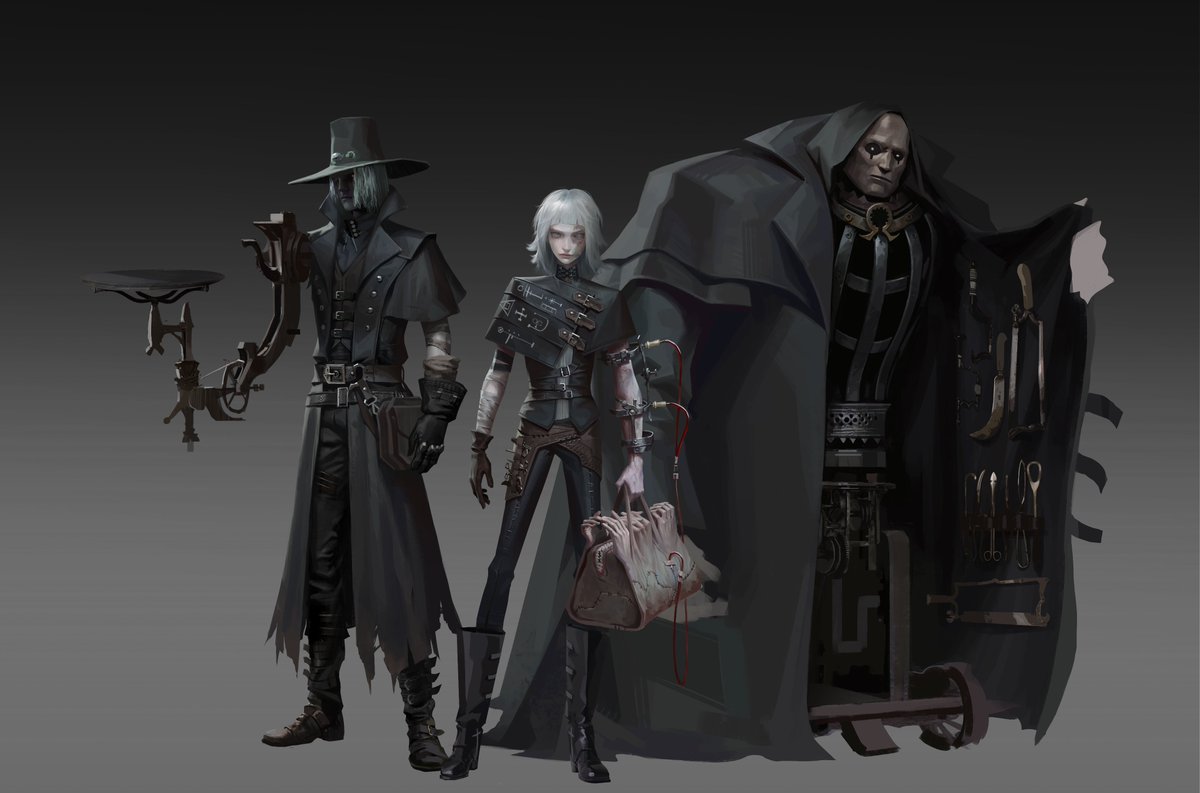 RickChe73539491's tweet photo. This is my latest personal creation (still being revised and polished), and its content revolves around organizations engaged in human organ harvesting, trading, and modification activities.🧐#Art #CharacterDesign  #Illustration #OCArt  #FantasyArt https://t.co/l4DdcejjE9