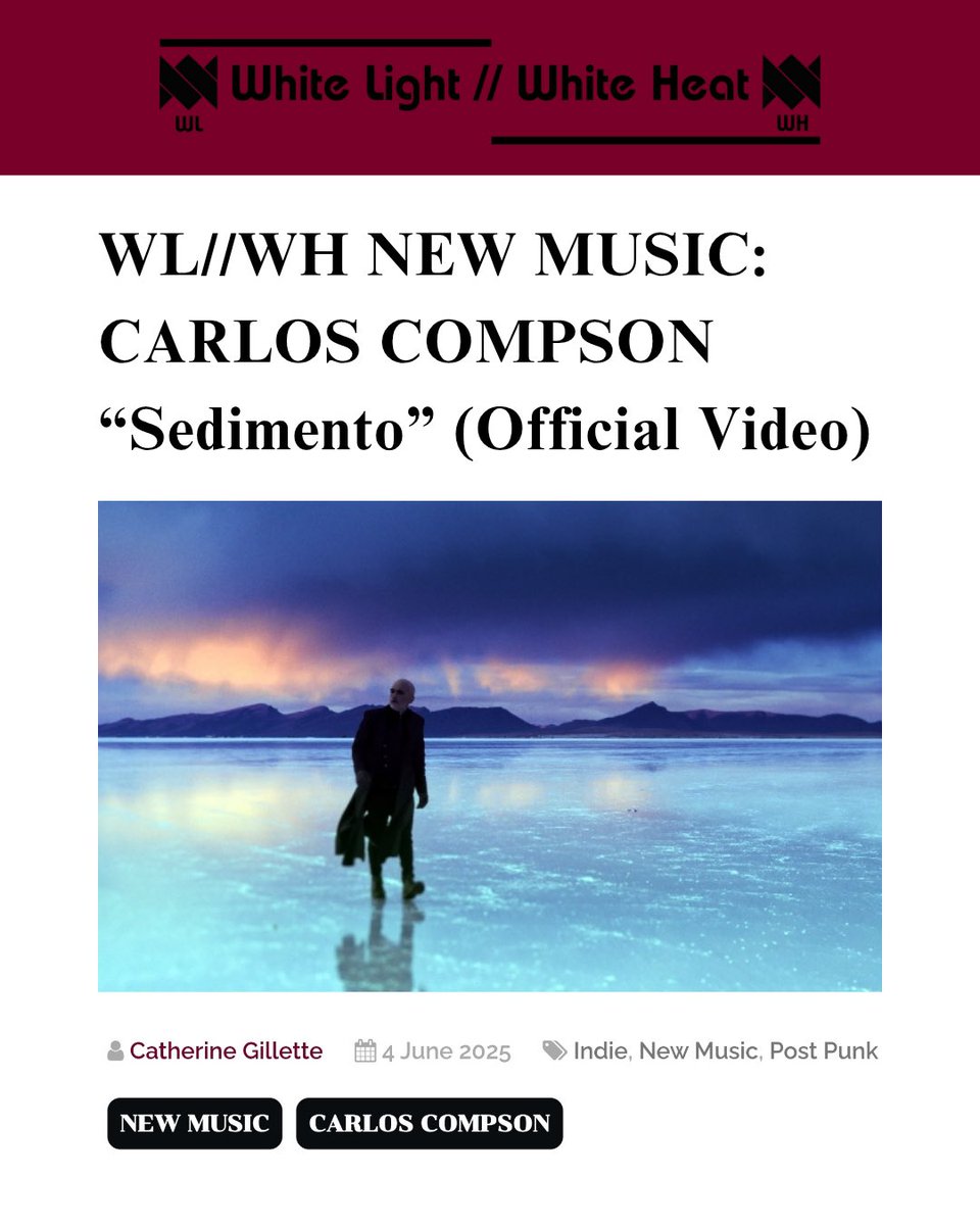 ¡Desde Italia! 🇮🇹 La gran plataforma <a href="/fabrizio_lusso/">WhiteLight-WhiteHeat</a> ha publicado un artículo sobre "Sedimento", destacando su atmósfera y estética sonora. 🖤 Un viaje que sigue cruzando fronteras y sensibilidades. 🦇 Link en el primer comentario. 🔥