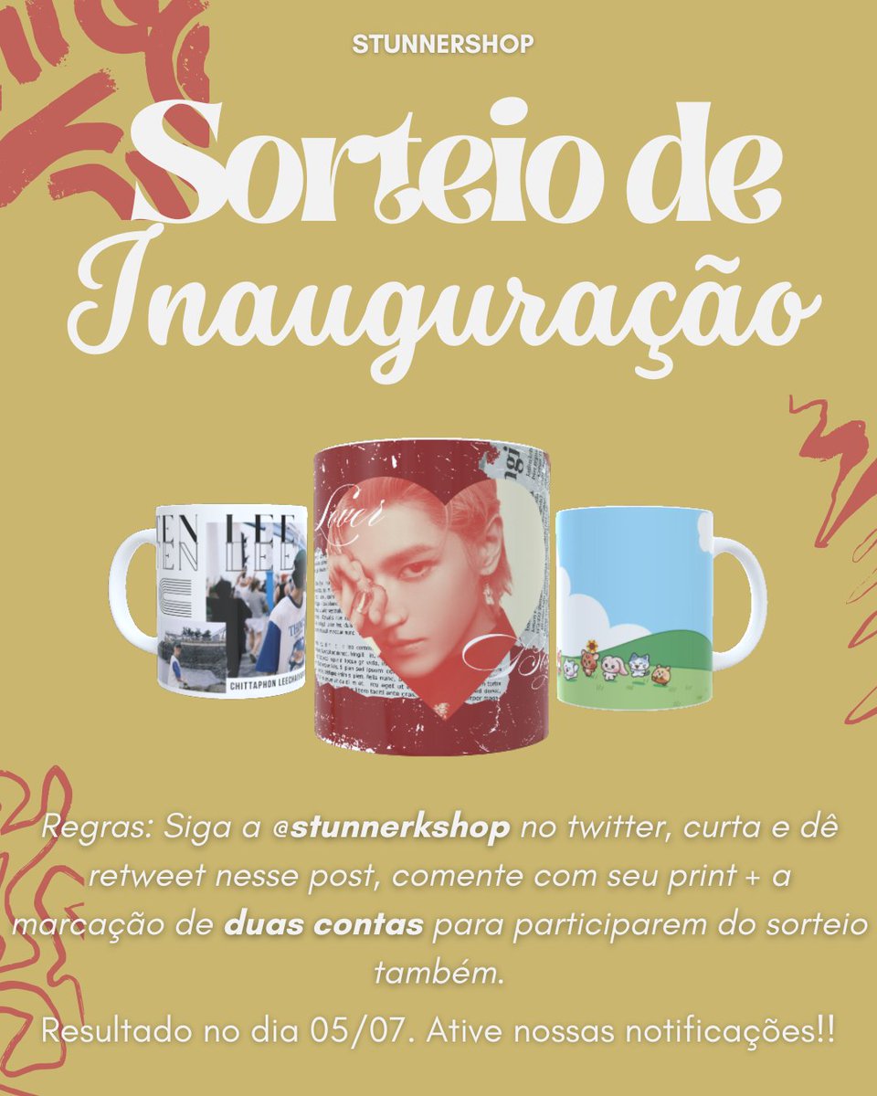 VAI UM CAFÉZINHO AI?☕️
Em comemoração a nossa inauguração estaremos sorteando uma caneca personalizada com a arte que você quiser do seu fav!! 
Para participar é fácil, só seguir as regrinhas do banner e aguardar o resultado. 
Boa sorte!!🧡