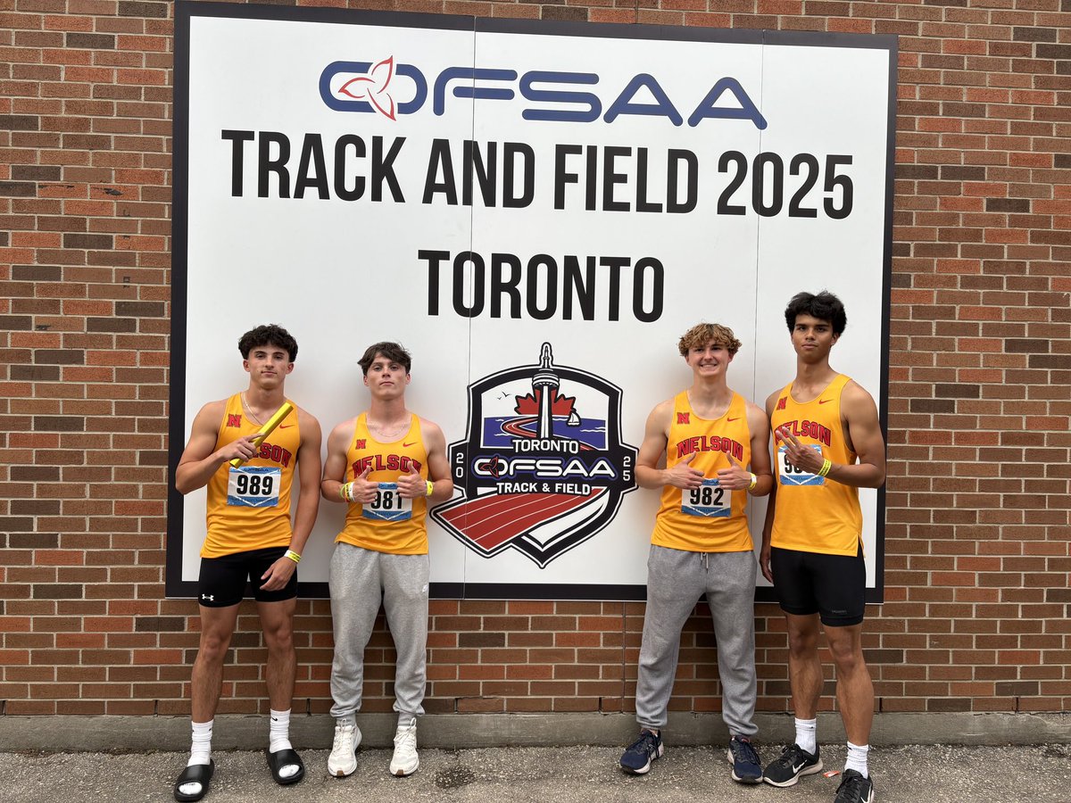 A big congrats to our Football Lords who ran a PB in the 4x100 in Toronto today at the OFSAA Track &amp; Field Championships!!

The focus shifts to the gridiron as our Spring Camp continues on Monday afternoon… 🔴🟡🏈