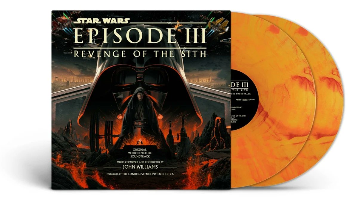 Tomorrow at 1 PM EST at <a href="/madebymutant/">Mutant</a>, the Revenge of the Sith re-release on Lava Colored Double Vinyl, new artwork by <a href="/Cakes_Comics/">Matt Ferguson</a>