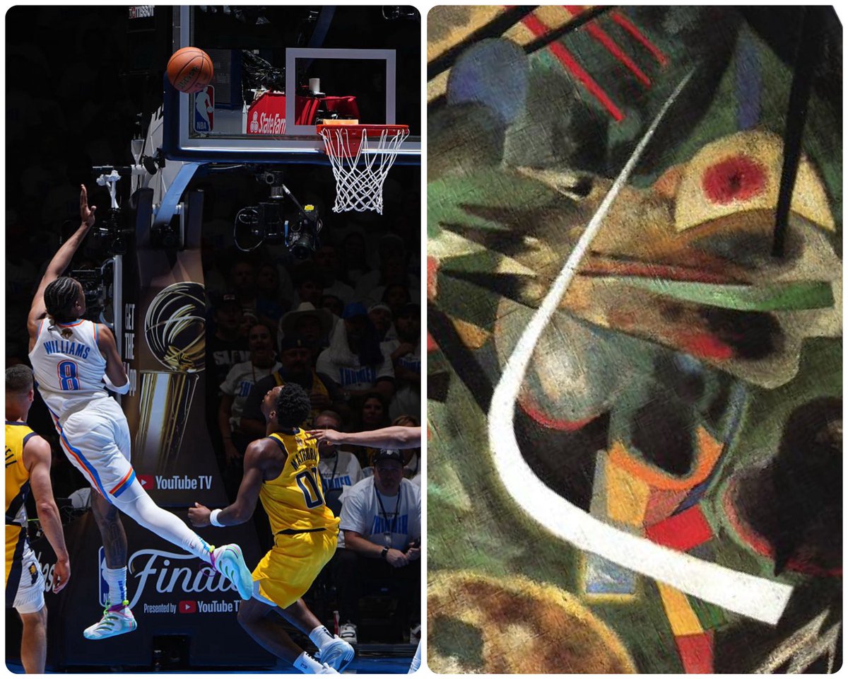 White Line (rotated), by Wassily Kandinsky, 1920, 📸 by Garrett Ellwood

#NBA 🤝 <a href="/ArtButSports/">ArtButMakeItSports</a>