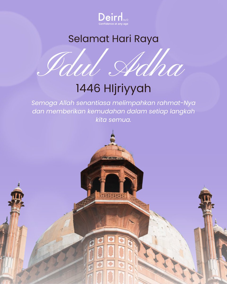 deirhbyd's tweet photo. Selamat Hari Raya Idul Adha 1446 Hijriyyah! 

Semoga semangat berkurban dan ketaatan senantiasa mengiringi langkah kita.

#Skincare #DeirhByD #AkuPakaiDeirh #IdulAdha #WilliamEst #TAKEITOFF_PressTour #السعوديه_البحرين #찬란하게_빛날_해찬이의_스물여섯 https://t.co/J9RLelrhHo