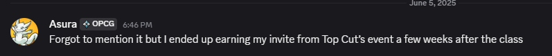 Congrats to <a href="/ArazShr/">Araj Shrestha</a> for getting his invite after taking the GP Luffy Master class!