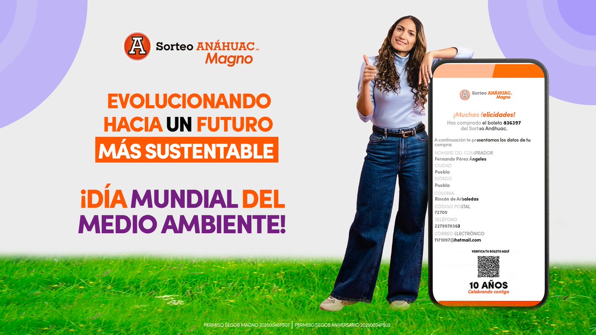 SorteoAnahuac's tweet image. Hoy celebramos el planeta 🌍
En Sorteo Anáhuac, el 95% de nuestros boletos son digitales
y algunos de nuestros premios son autos eléctricos BYD 🚗⚡
Participar también es cuidar.

#DíaDelMedioAmbiente #SorteoAnáhuac #BoletosDigitales