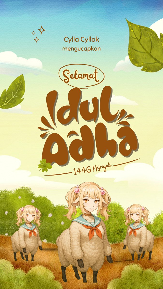 CyllaCerulean's tweet photo. Selamat Idul Adha, guys! 🤍🐑
Semoga pahala kurban lancar, daging berlimpah, dan kolesterol tetap rendah~
Jangan lupa… ikhlas itu bukan cuma pas disuruh nyuci piring! 🤍🐑
Minal aidin wal faidzin~ Maaf lahir batin yaa! 💕 https://t.co/Bg8htl9PFL