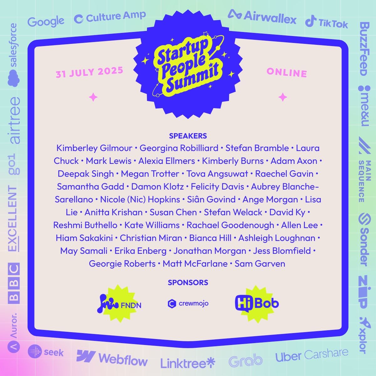 I'm excited to be speaking at the Startup People Summit! I’ll be joining an incredible lineup to share practical, real-world strategies for navigating the messy, meaningful, high-stakes world of People &amp; Culture in fast-moving startups.