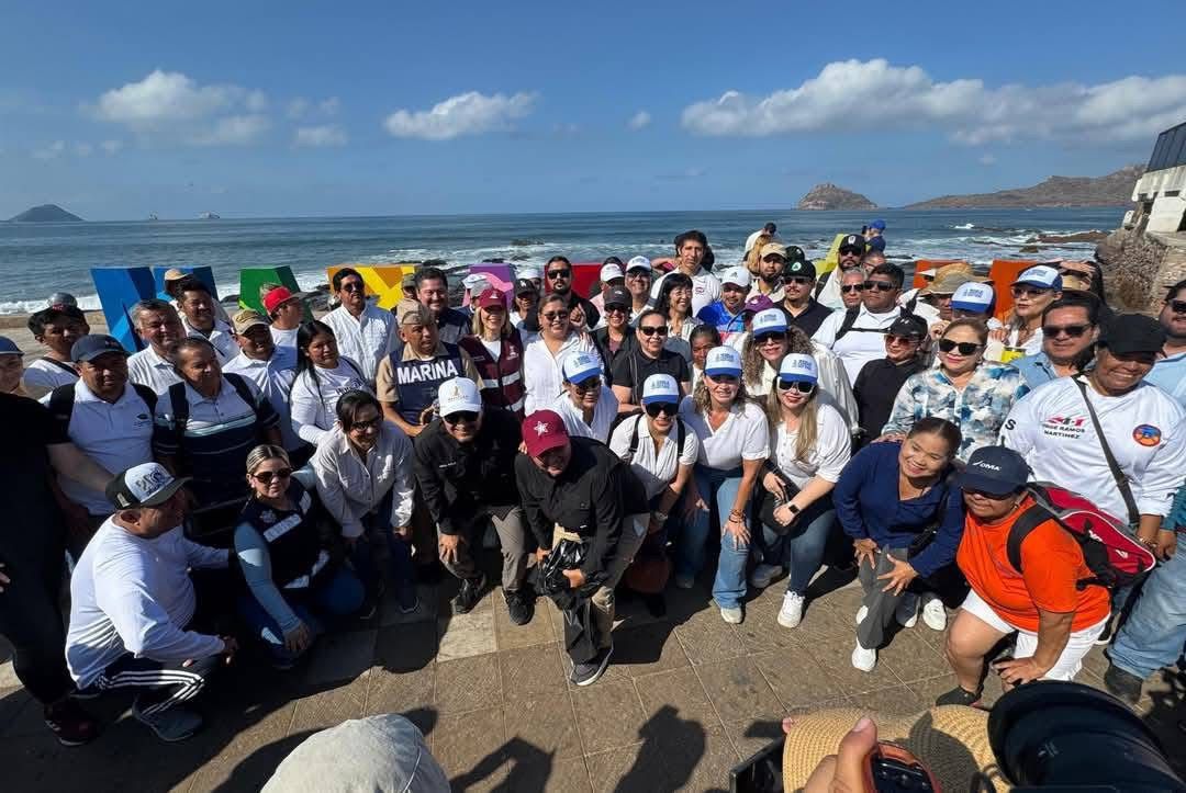 Las playas de Mazatlán, #Sinaloa🌊, se sumaron a la Campaña Nacional de Limpieza y Conservación de Playas y Costas de México 2025–2030 🤝✨
