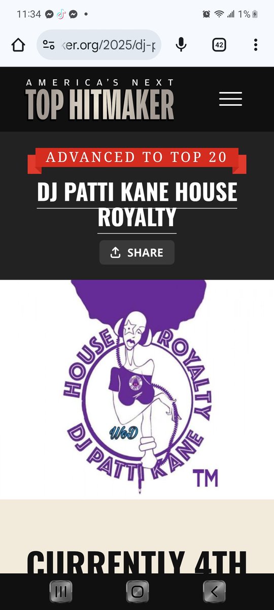 Thank you so much for support! Guess who made it to the next to next round! Please tap the link, cast your vote and share 😊

tophitmaker.org/2025/dj-patti-…