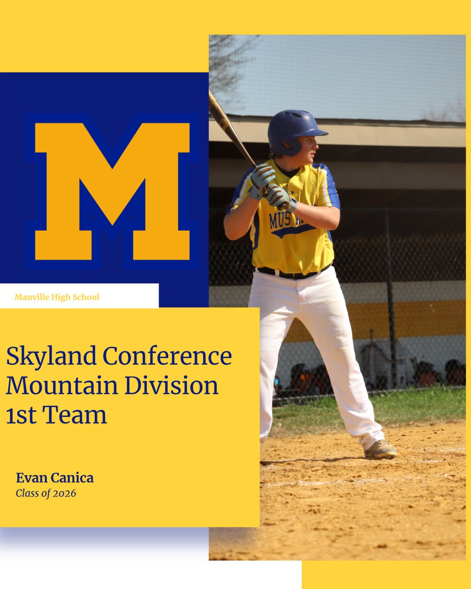ManvilleHSBaseball (@ballmhsnj) on Twitter photo Congratulations to the following Mustang baseball players on being selected to the Skyland Conference- Mountain Division First Team! #mustangpride <a href="/ManvilleAD1/">Manville Athletics</a> Congratulations to the following Mustang baseball players on being selected to the Skyland Conference- Mountain Division First Team! #mustangpride <a href="/ManvilleAD1/">Manville Athletics</a>