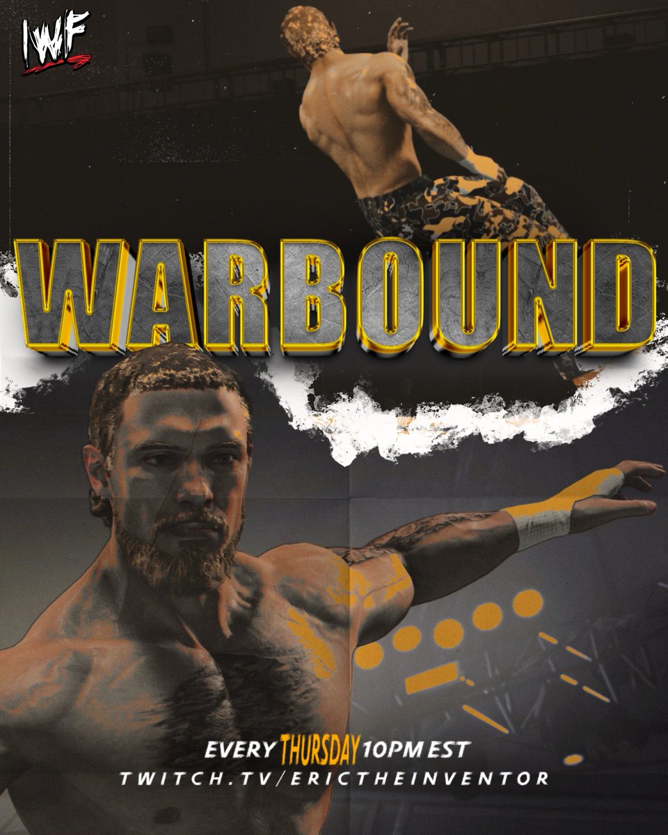 HERE WE GO‼️
#ThursdayNightWARBOUND STARTS NOW! 🟡

2 WEEKS IN A ROW LET’S JUST SAY… YOU DON’T WANT TO MISS ANY OF THE ACTION TONIGHT! 👀

HIT THE MERCH BOOTH - GET TO YOUR SEATS! 
twitch.tv/erictheinventor