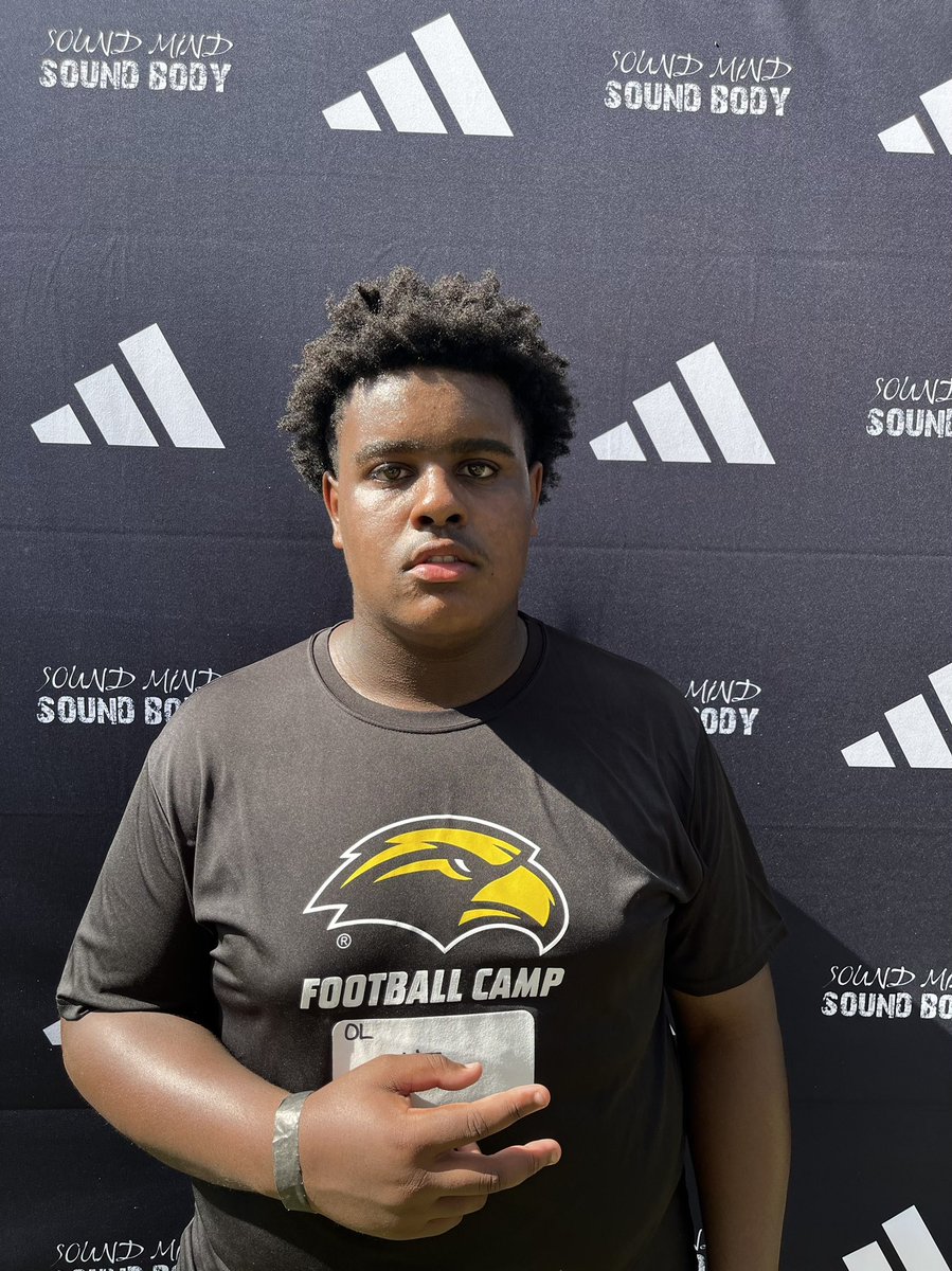 Sterling Garrett (@sterlgarrett) on Twitter photo Had a great day at Southern Miss Mega camp. Thank you to the coaches for watching me showcase my talent. <a href="/Colton_Leggett/">Colton Leggett</a> <a href="/CoachGibbs_/">Michael Gibbs</a> <a href="/CoachJWilliams_/">Coach Jordan Williams</a> <a href="/CoachBVarner/">Brandon Varner</a> <a href="/Coach_Magana/">Coach Mario Magana Jr.</a>
<a href="/CoachD_Page/">Damon Page</a> Had a great day at Southern Miss Mega camp. Thank you to the coaches for watching me showcase my talent. <a href="/Colton_Leggett/">Colton Leggett</a> <a href="/CoachGibbs_/">Michael Gibbs</a> <a href="/CoachJWilliams_/">Coach Jordan Williams</a> <a href="/CoachBVarner/">Brandon Varner</a> <a href="/Coach_Magana/">Coach Mario Magana Jr.</a>
<a href="/CoachD_Page/">Damon Page</a>