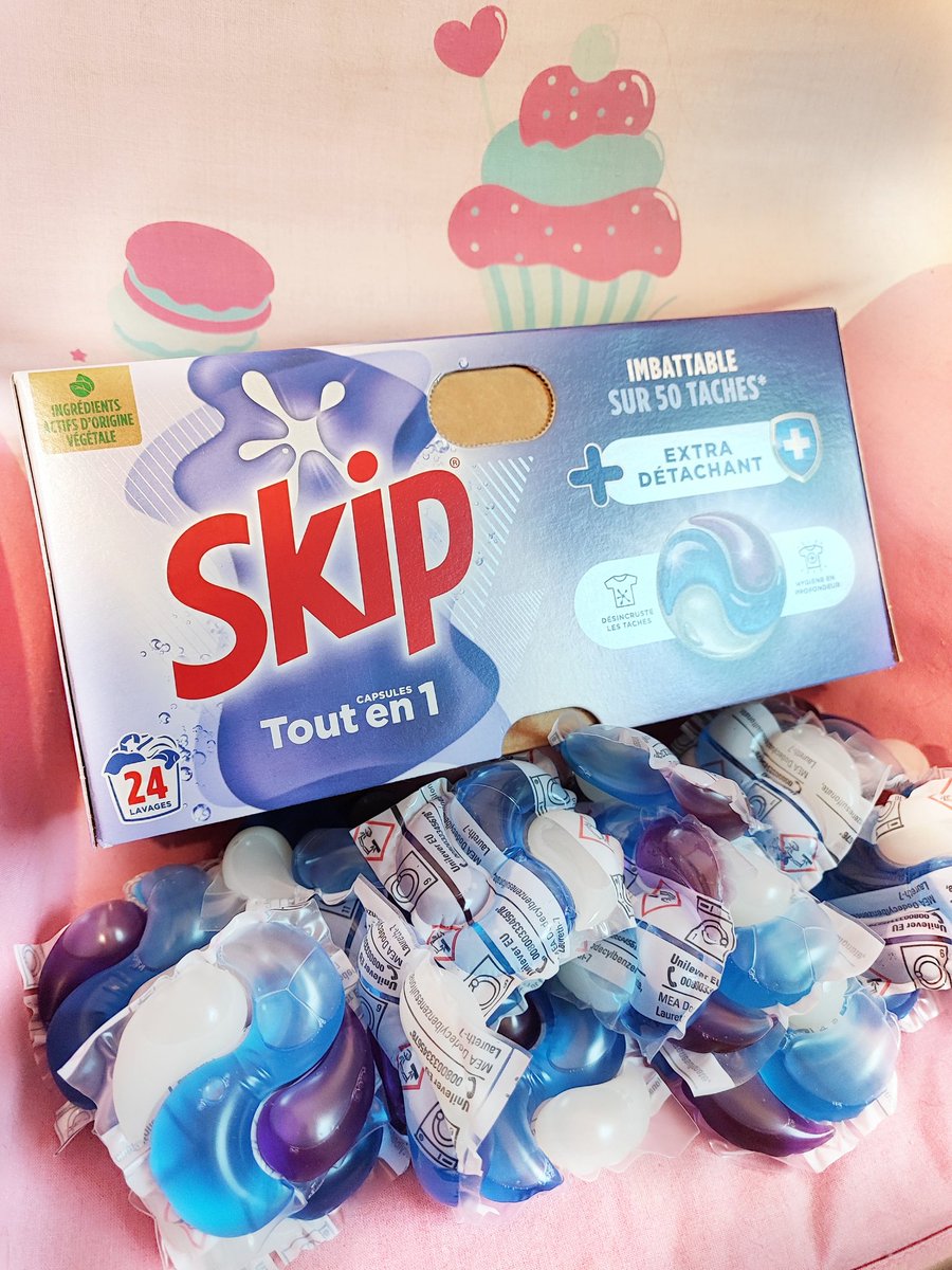 🌟 J’ai été sélectionnée pour un projet de test avec Skip ! 🌟

Skip Tout en 1 Extra Détachant 🧼
… c’est bluffant ! Les taches du quotidien n’y résistent pas, même en cycle court à froid 💧
💧 1 seule capsule suffit
💧 Efficace sur les taches coriaces

Collaboration commerciale