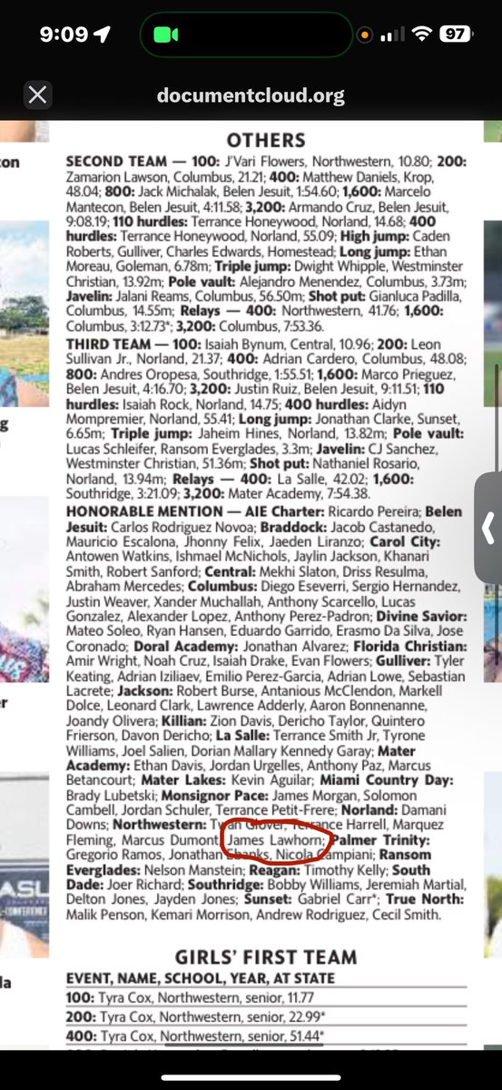 Blessed to receive an All Dade honorable mention 🙏🏾
