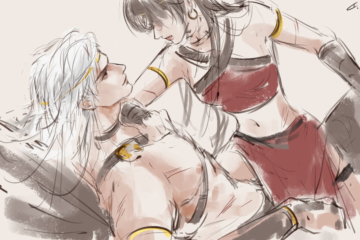 Doodle. Gladiator AU~
#Sylus #秦彻 #LoveandDeepspace #恋与深空