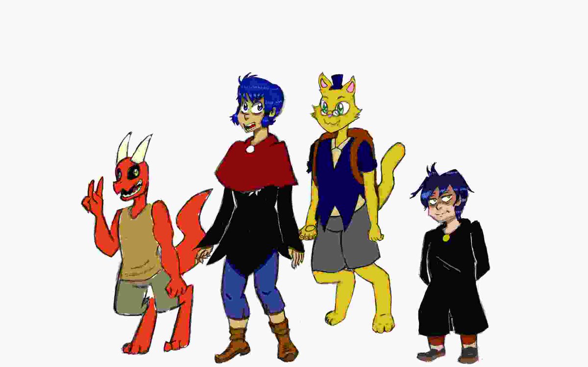 AlexElric21's tweet photo. Wip DND group photo https://t.co/xfIRvwr6Tu