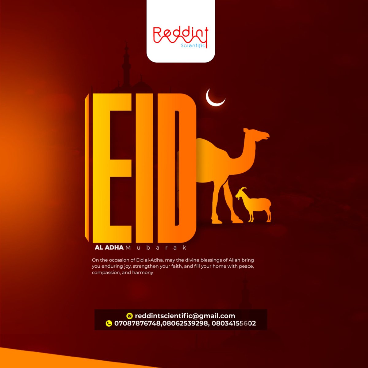 reddintsci's tweet image. Wishing all our Muslim customers EID Al-Adha on this special day, may you celebrate more of it Insha'Allah