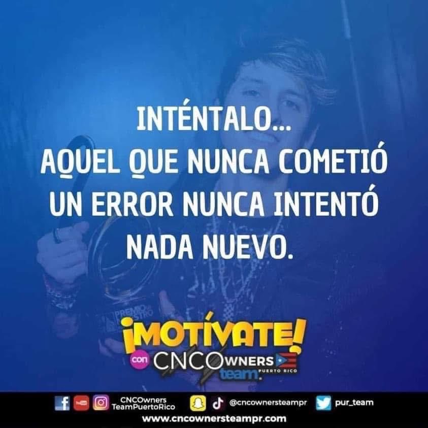 Todos cometemos errores, pero significa que lo hemos intentado.
Antes de lograr el éxito es probable que fracases varias veces, lo importante es continuar luchando.

Buen día #CNCOwners