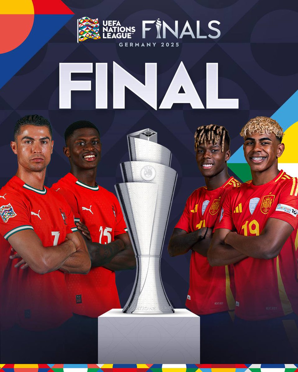 Sessin777's tweet photo. 🐐🇵🇹Portugal to face 🐂 Spain in the uefa Nations league final. You don't get such a final often #UEFANationsLeague #Spain #vs #Portugal https://t.co/5FOJ4QgLDY