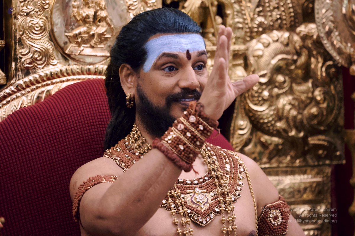 SriNithyananda's tweet photo. 🌍 05 JUNE 2025 – Paramashivasena – UAN Delegate Training Summit | DAY 05
WITH THE SUPREME PONTIFF OF HINDUISM (SPH) BHAGAVAN SRI NITHYANANDA PARAMASHIVAM
Witness the powerful Live Darshan, where THE SPH BHAGAVAN SRI NITHYANANDA PARAMASHIVAM delivers a session through the Divya Shareera (Divine Body), radiating transformational energy and divine presence.

This marks Day 5 of the First-Ever Training Summit of the United Ancient Enlightened Nations (UAN) in Antigua and Barbuda, where esteemed delegates from across the globe are coming together in a powerful convergence of peace, empowerment, and enlightened leadership.

Be part of this historic global movement toward a new era of spiritual civilization and enlightened governance.

👉 Register for UAN Summit: https://t.co/446a1uP0iT