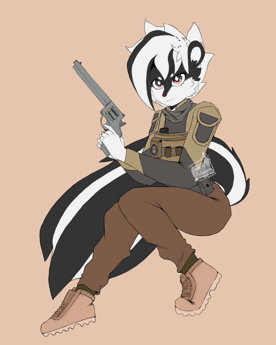 you_fox_fav's tweet image. ketzaly_lu character on Instagram, it&apos;s Liana but with a more military outfit :3

#clipstudiopaint #finalstep #furryart #kemono