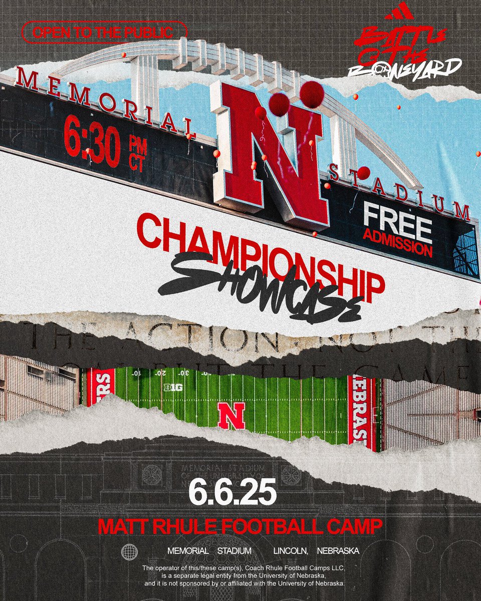 CoachBradden's tweet image. Biggest 7v7 event of the summer happening right here in Memorial Stadium @HuskerFootball #GBR!!!
