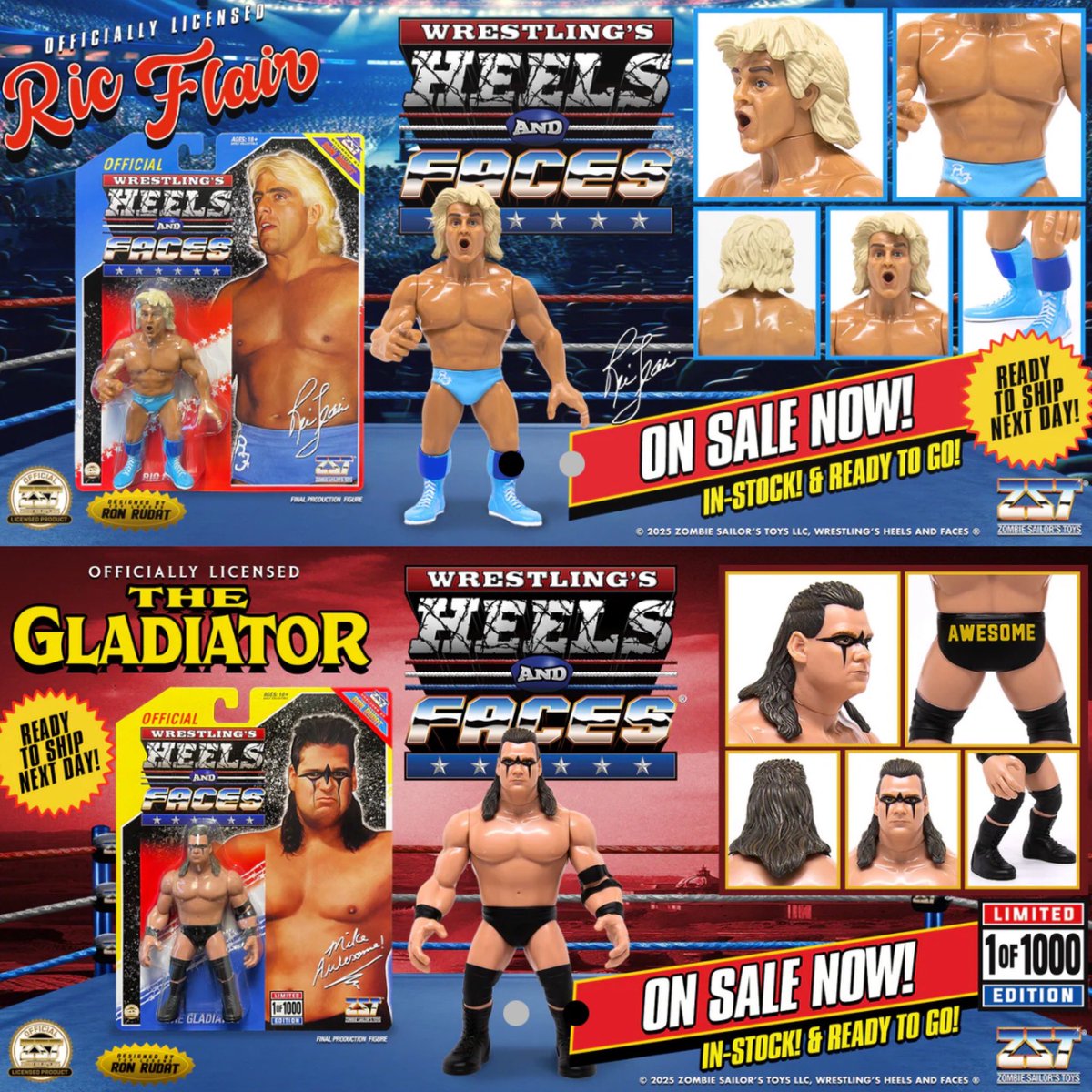 Adventures in Collecting Podcast (@aic_podcast) on Twitter photo 💪NEW AND IN-STOCK ZST💪
New from friend of the pod <a href="/TheZombieSailor/">Zombie Sailor</a> — the Carolina Blue <a href="/RicFlairNatrBoy/">Ric Flair®</a> and Gladiator Mike Awesome are in-stock and ready to rock at zombiesailor.com
#toys #toycollector #actionfigures #collectibles #toycommunity #toynews #wrestling 💪NEW AND IN-STOCK ZST💪
New from friend of the pod <a href="/TheZombieSailor/">Zombie Sailor</a> — the Carolina Blue <a href="/RicFlairNatrBoy/">Ric Flair®</a> and Gladiator Mike Awesome are in-stock and ready to rock at zombiesailor.com
#toys #toycollector #actionfigures #collectibles #toycommunity #toynews #wrestling