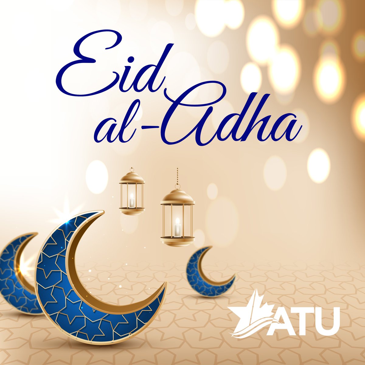 Eid al-Adha Mubarak!
Wishing peace, joy, and blessings to our ATU members and all those who celebrate. May this sacred time bring reflection, generosity, and unity to you, your family, and your community.
 #EidAlAdha #EidMubarak